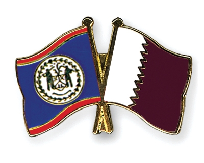 Fahnen Pins Belize Katar