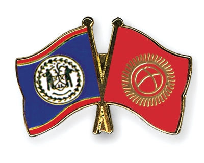 Fahnen Pins Belize Kirgisistan
