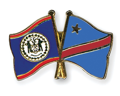 Fahnen Pins Belize Kongo-Demokratische-Republik
