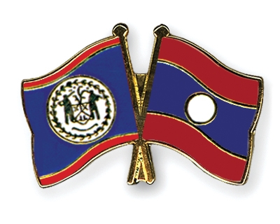Fahnen Pins Belize Laos