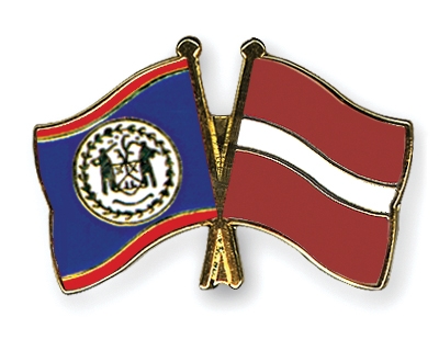 Fahnen Pins Belize Lettland