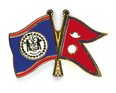 Fahnen Pins Belize Nepal