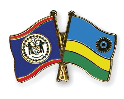 Fahnen Pins Belize Ruanda