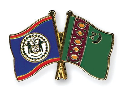 Fahnen Pins Belize Turkmenistan