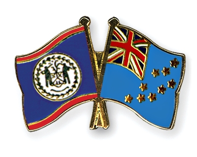 Fahnen Pins Belize Tuvalu