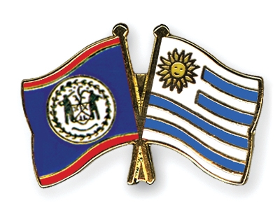 Fahnen Pins Belize Uruguay
