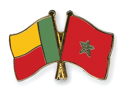 Fahnen Pins Benin Marokko