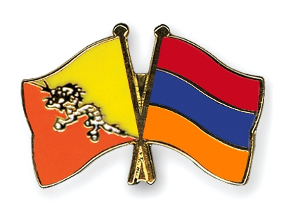 Fahnen Pins Bhutan Armenien