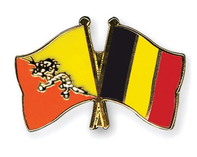 Fahnen Pins Bhutan Belgien