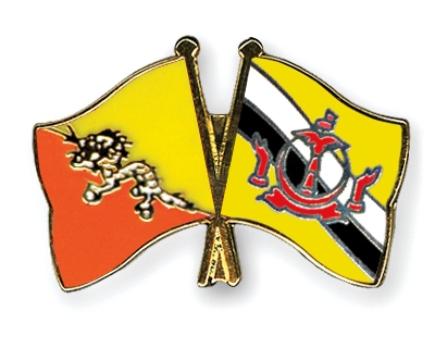 Fahnen Pins Bhutan Brunei-Darussalam