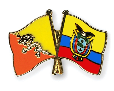 Fahnen Pins Bhutan Ecuador