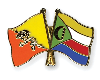 Fahnen Pins Bhutan Komoren