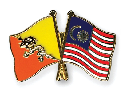 Fahnen Pins Bhutan Malaysia