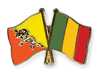 Fahnen Pins Bhutan Mali