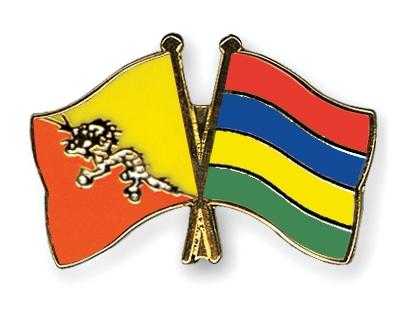 Fahnen Pins Bhutan Mauritius