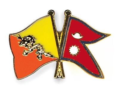 Fahnen Pins Bhutan Nepal