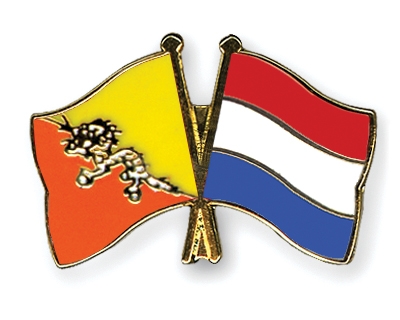 Fahnen Pins Bhutan Niederlande