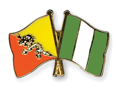 Fahnen Pins Bhutan Nigeria