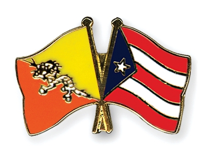 Fahnen Pins Bhutan Puerto-Rico