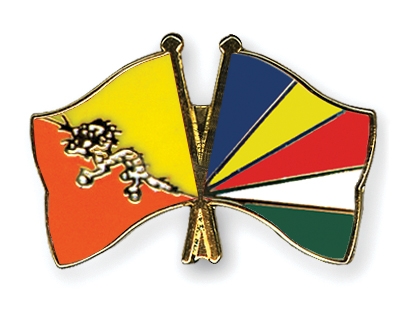 Fahnen Pins Bhutan Seychellen