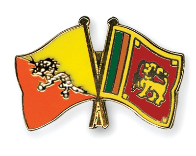 Fahnen Pins Bhutan Sri-Lanka