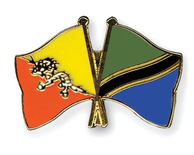 Fahnen Pins Bhutan Tansania