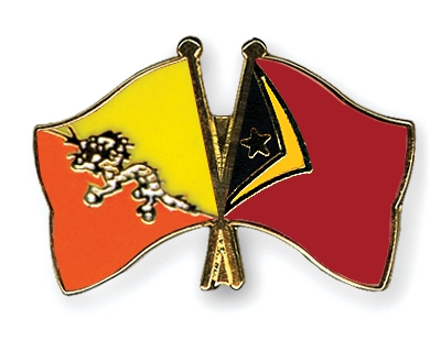 Fahnen Pins Bhutan Timor-Leste