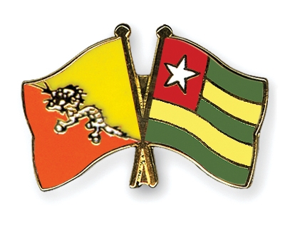 Fahnen Pins Bhutan Togo