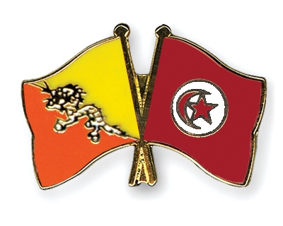 Fahnen Pins Bhutan Tunesien