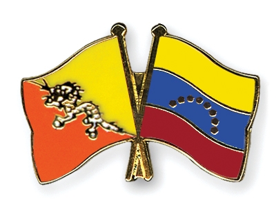 Fahnen Pins Bhutan Venezuela