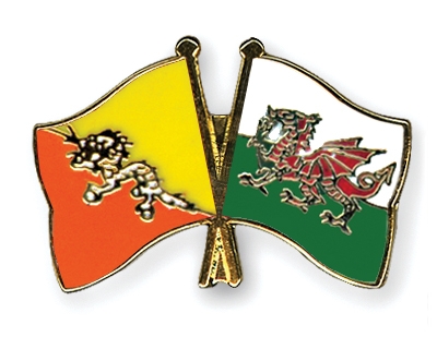 Fahnen Pins Bhutan Wales