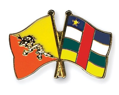 Fahnen Pins Bhutan Zentralafrikanische-Republik