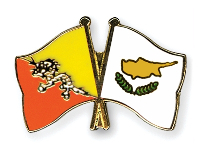 Fahnen Pins Bhutan Zypern