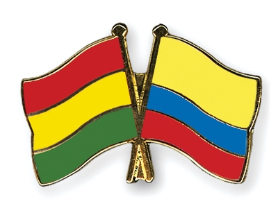 Fahnen Pins Bolivien Kolumbien