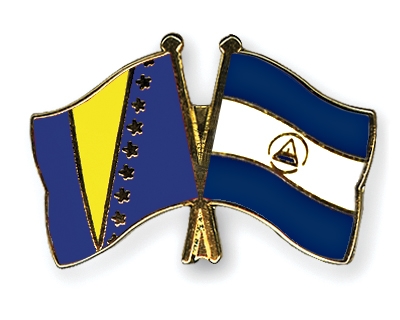 Fahnen Pins Bosnien-und-Herzegowina Nicaragua