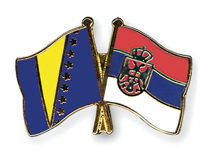Fahnen Pins Bosnien-und-Herzegowina Serbien