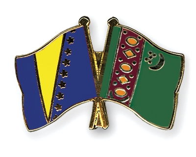 Fahnen Pins Bosnien-und-Herzegowina Turkmenistan