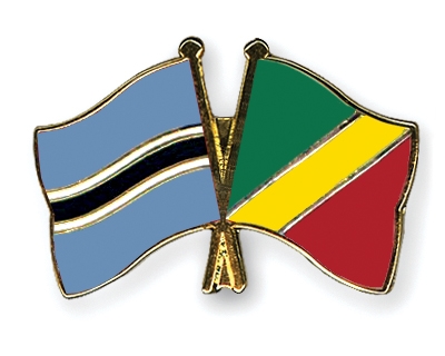 Fahnen Pins Botsuana Kongo-Republik