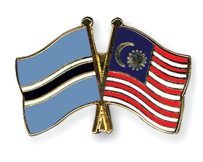 Fahnen Pins Botsuana Malaysia