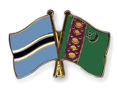 Fahnen Pins Botsuana Turkmenistan