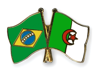 Fahnen Pins Brasilien Algerien