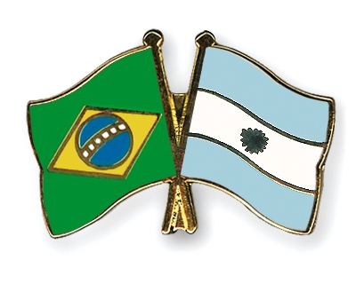 Fahnen Pins Brasilien Argentinien