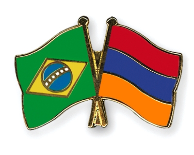 Fahnen Pins Brasilien Armenien