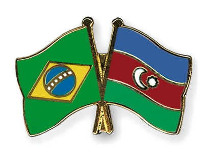 Fahnen Pins Brasilien Aserbaidschan
