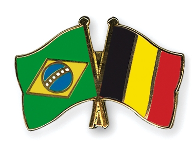 Fahnen Pins Brasilien Belgien