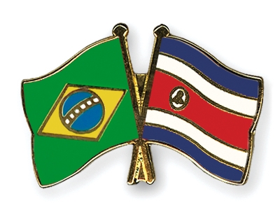 Fahnen Pins Brasilien Costa-Rica