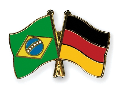 Fahnen Pins Brasilien Deutschland