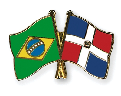 Fahnen Pins Brasilien Dominikanische-Republik