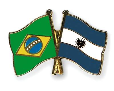 Fahnen Pins Brasilien El-Salvador