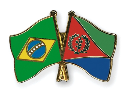 Fahnen Pins Brasilien Eritrea
